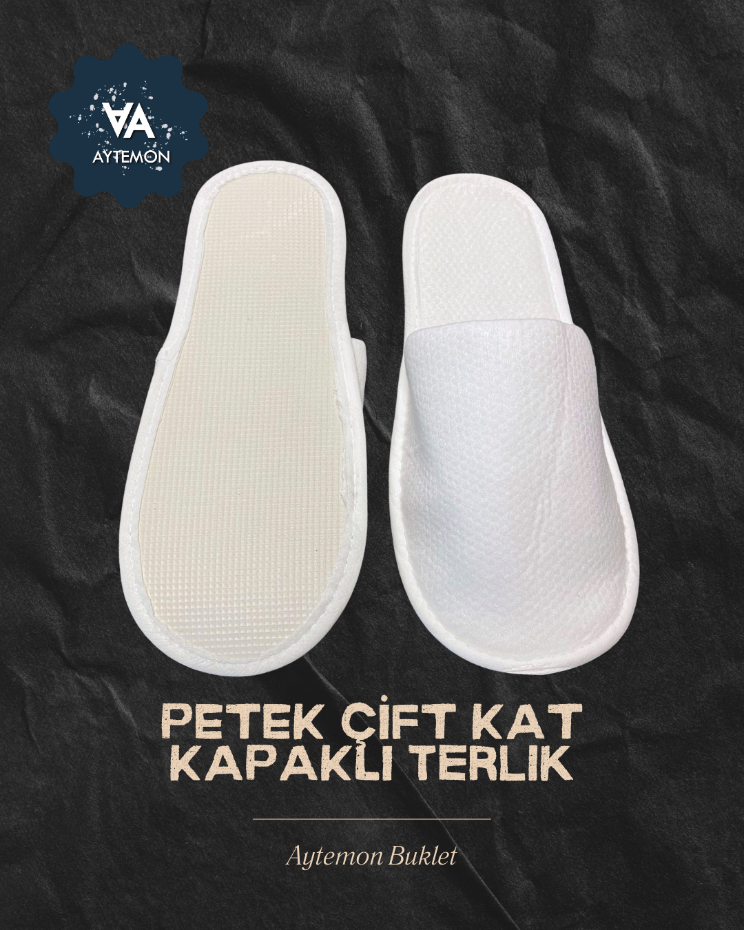 Çift Kat Petek Polyester Havlu Terlik