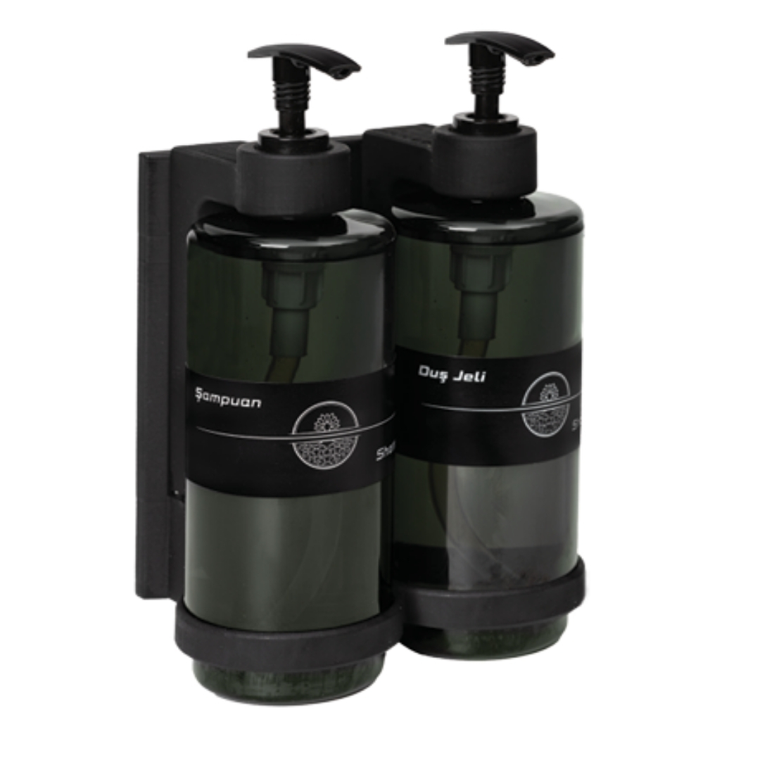 450 ml Dispenser Şişe - İkili (Siyah)